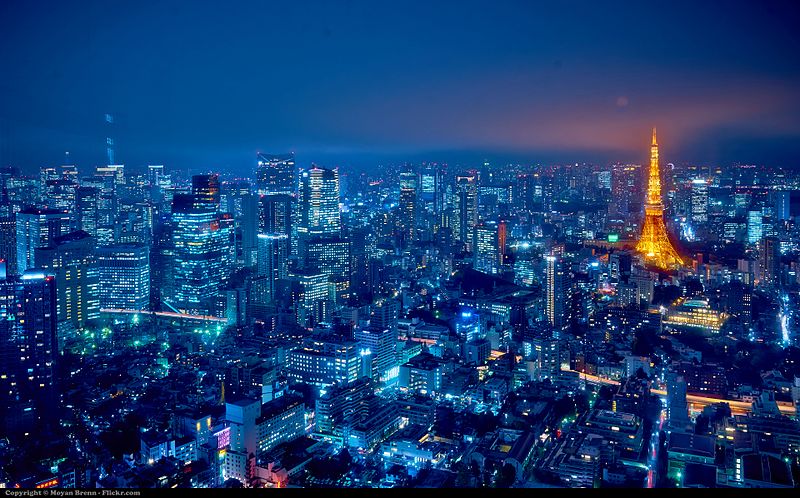 ญี่ปุ่น กลางคืน โตเกียว