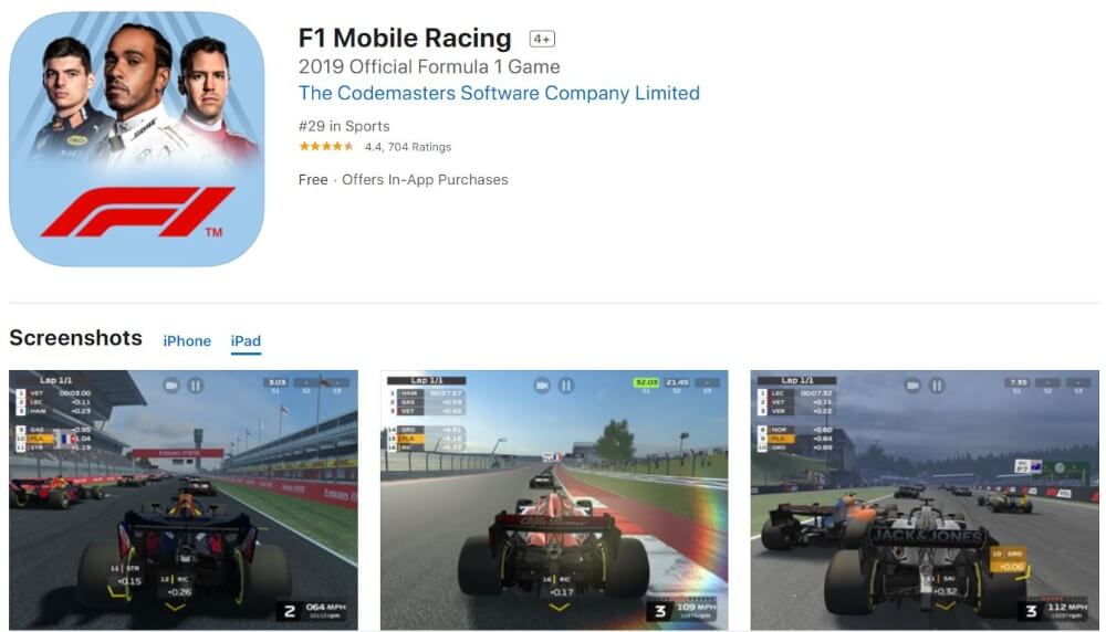 เกม F1 Mobile Racing