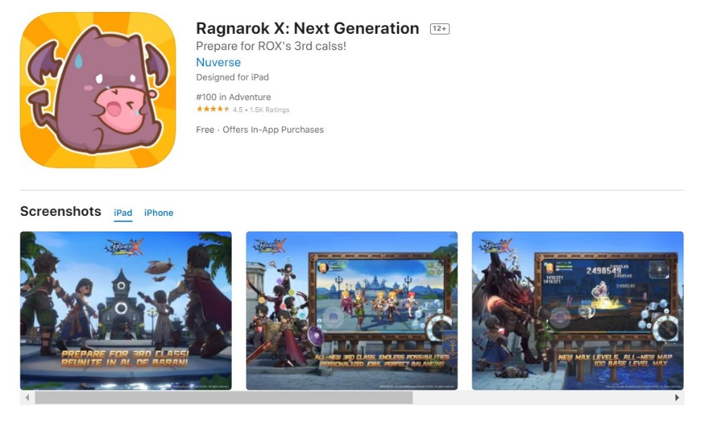 เกม Ragnarok X Next Generation