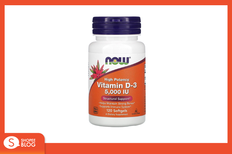 อาหารเสริม  Now Foods High Potency Vitamin D-3