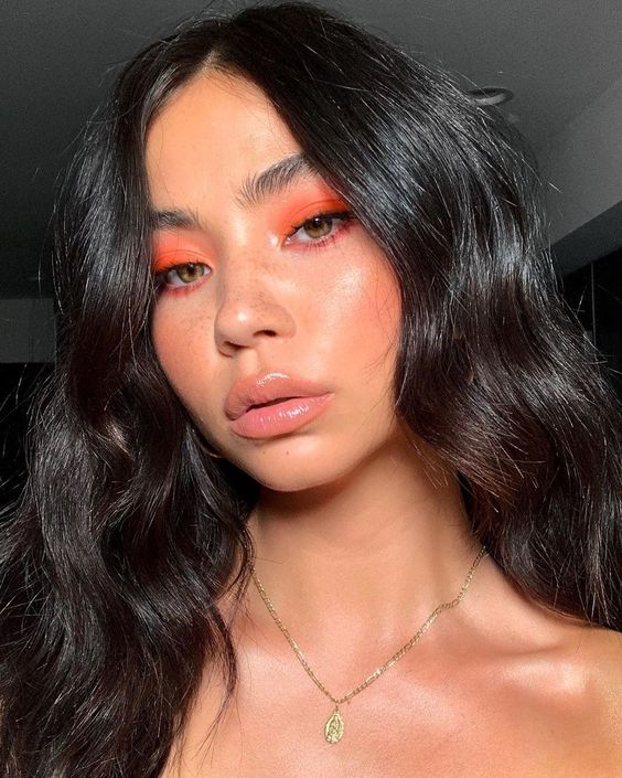 Orange Summer Glow makeup