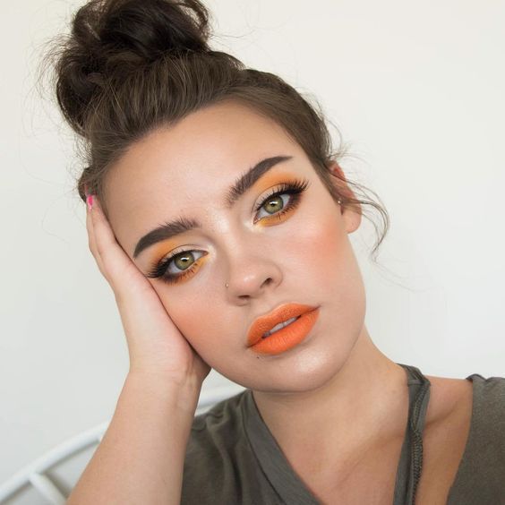 Monochromatic Orange make up