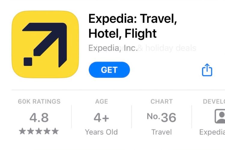 แอปจองตั๋วเครื่องบินราคาถูก Expedia