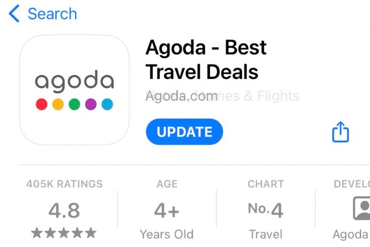 แอปจองตั๋วเครื่องบินราคาถูก Agoda
