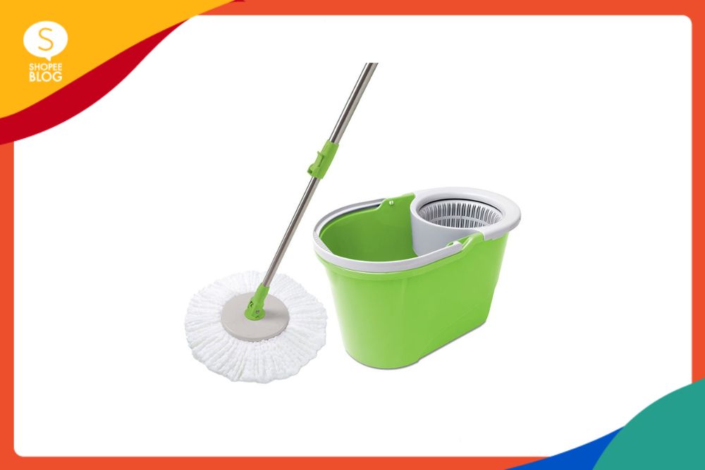 ไม้ม็อบถูพื้น Scotch-Brite®  Eco DuaL Wash Spin Mop Bucket