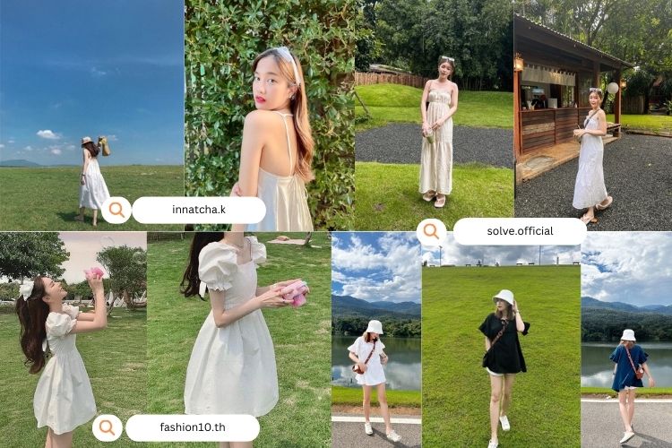 ไอเดียแต่งตัวไปคาเฟ่ แต่งตัวไปคาเฟ่ทุ่งนา สบาย รับลม