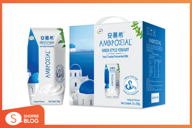 Shopee blog-กรีกโยเกิร์ต ยี่ห้อไหนดี-Ambrosial กรีกโยเกิร์ต รสออริจินอล