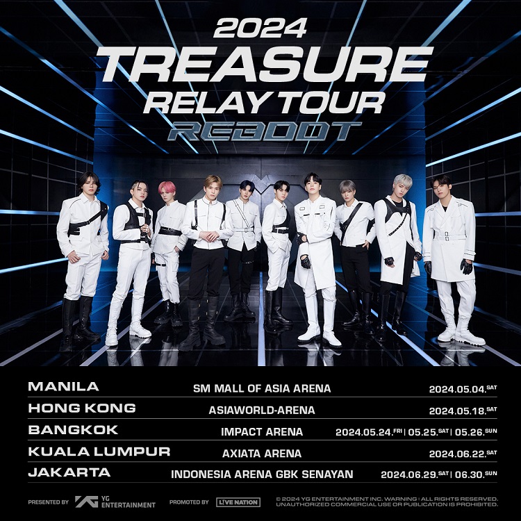 คอนเสิร์ต 2024 ในไทย 2024 Treasure RELAY TOUR REBOOT IN BANGKOK