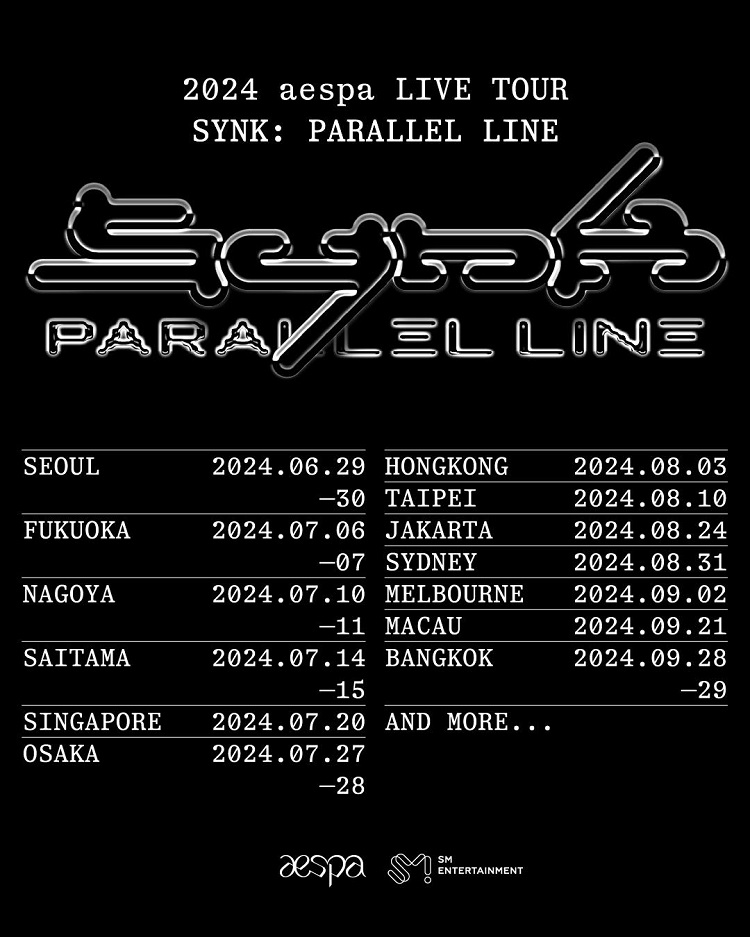 คอนเสิร์ต 2024 ในไทย 2024 aespa LIVE TOUR - SYNK Parallel Line in BANGKOK