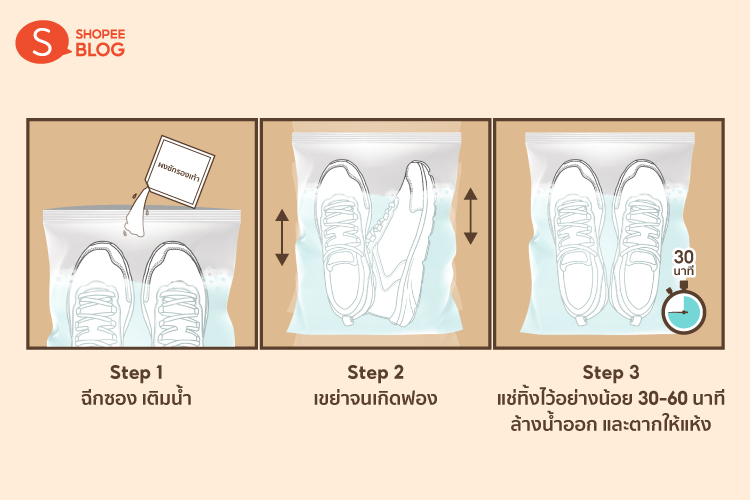 Shopee Blog วิธีทำความสะอาดรองเท้าผ้าใบ ผงซักรองเท้า 1