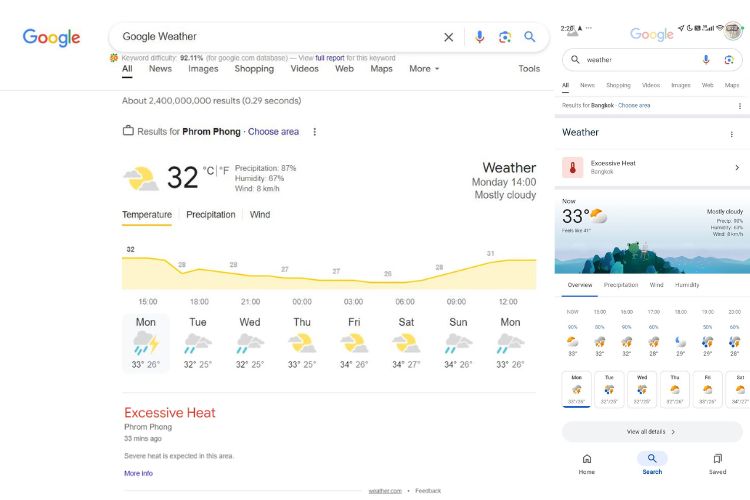 Shopee Blog Google Weather desktop mobile