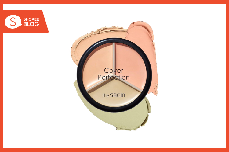 Shopee Blog-Corrector ยี่ห้อไหนดี-The SAEM Cover Perfection Triple Pot Concealer