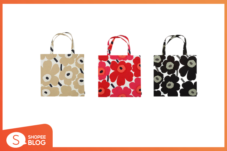 Shopee Blog-กระเป๋าสะพายข้างผู้หญิง แบรนด์-กระเป๋า Marimekko รุ่นดอก Unikko