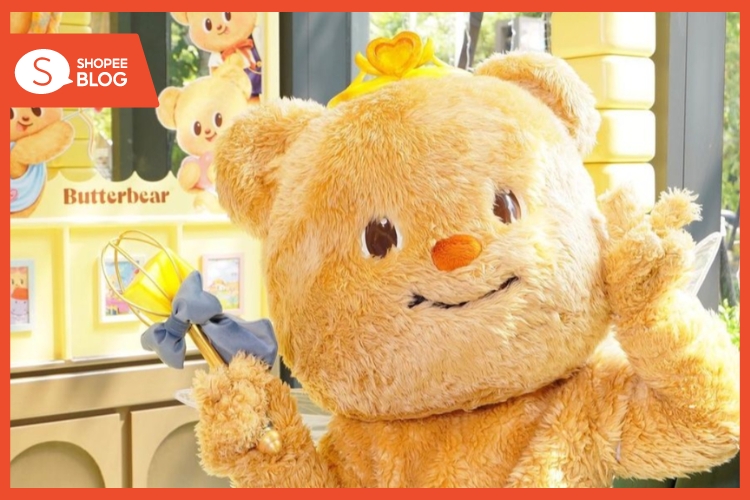 Shopee Blog-มาสคอต แบรนด์-Butterbear-หมีเนย