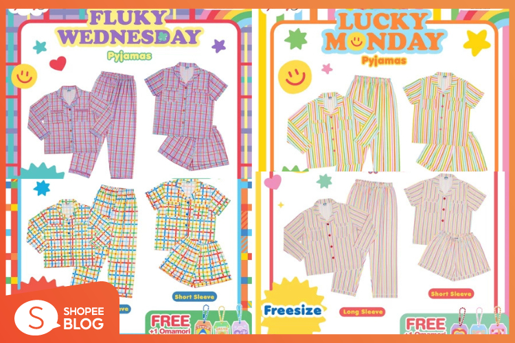 Shopee Blog-ชุดนอนผู้หญิงกระโปรง ชุดนอนยี่ห้อไหนดี-HAPPY GO LUCKY PYJAMAS