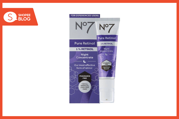 Shopee-Blog-No7 Pure Retinol 1% Retinol Night Concentrate