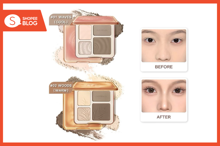 Shopee Blog-แต่งหน้าสาวจีน ใช้อะไรบ้าง-JUDYDOLL Hightlight Contour Palette