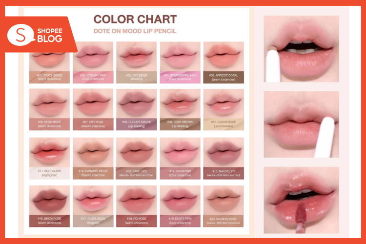 Shopee Blog-แต่งหน้าสาวจีน ใช้อะไรบ้าง-Heart percent lip pencil